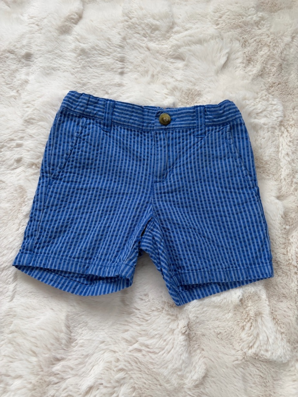 Janie and Jack Blue Striped Kids Shorts